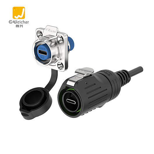 EW-LP16型TYPE-C金属+塑料款面板安装3.1防水10Gb/s数据连接器