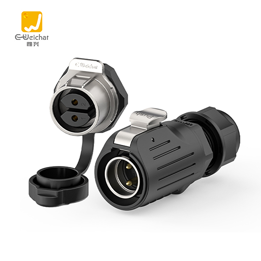 LP20型2芯面板接线款对接式塑料防水连接器