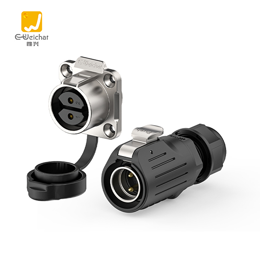 LP20型2芯法兰接线款对接式塑料防水连接器